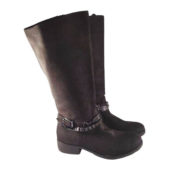 Style & Co., Brown Women's Size 9.5 Knee-High Boots With Side Zipper/Buckle - Picture 4 of 12